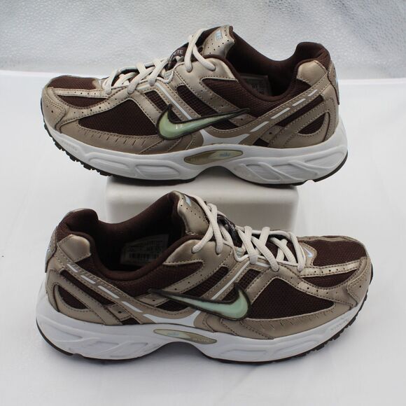 Nike Shoes - Nike Compete Run Women's Size 7.5 Brown Gold Green Swoosh Retro Running Shoes